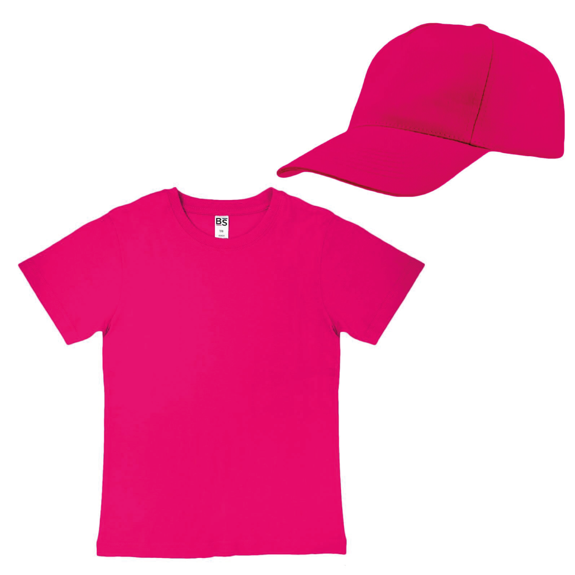 Kit bambino - T-shirt + Cappellino - 100% cotone  - 14 colori