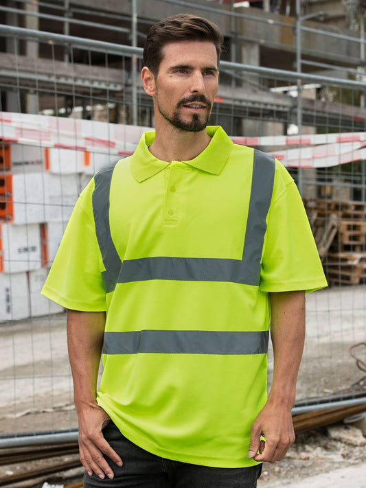 Hi-Viz -Cotton Polo - certificata