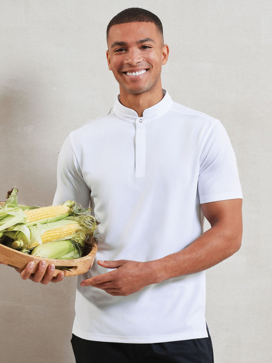 Maglia con coletto alla coreana 100% RICICLATO (2 colori disponibili)