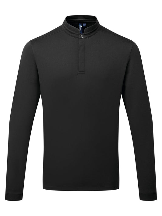 Maglia con coletto alla coreana 100% RICICLATO manica lunga (2 colori disponibili)