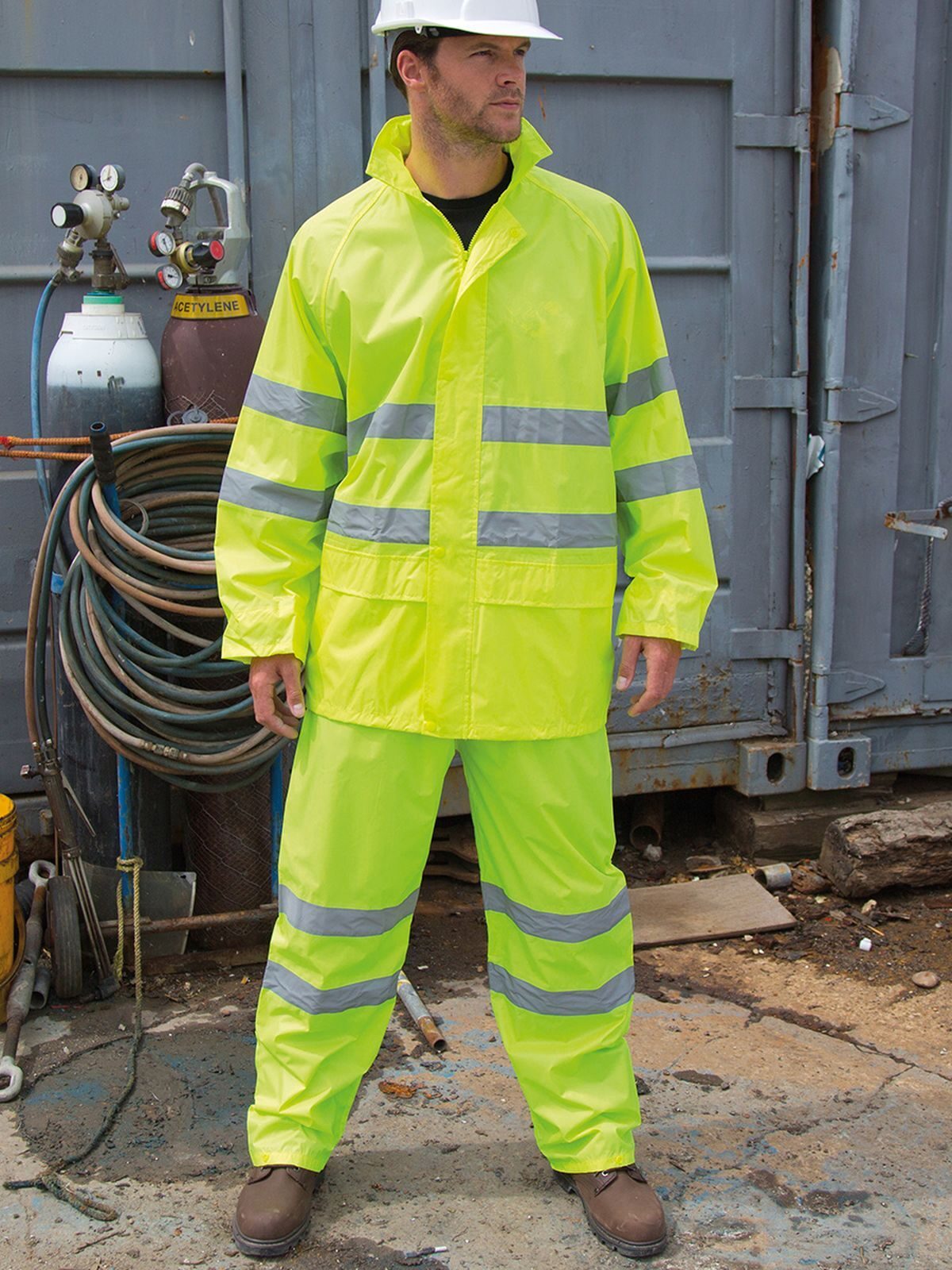 Kit Giacca + pantalone Hi-Viz WATERPROOF E ANTIVENTO