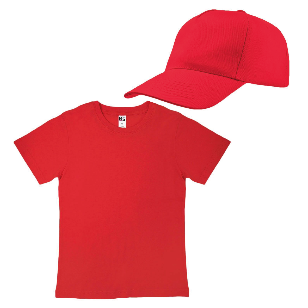 Kit bambino - T-shirt + Cappellino - 100% cotone  - 14 colori