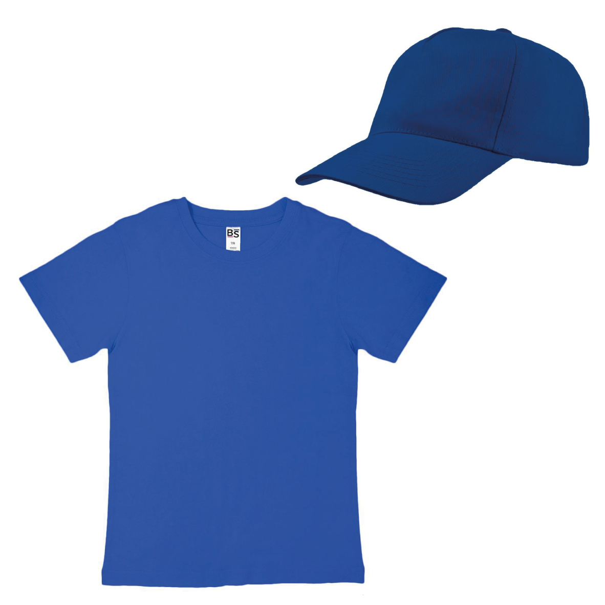 Kit bambino - T-shirt + Cappellino - 100% cotone  - 14 colori
