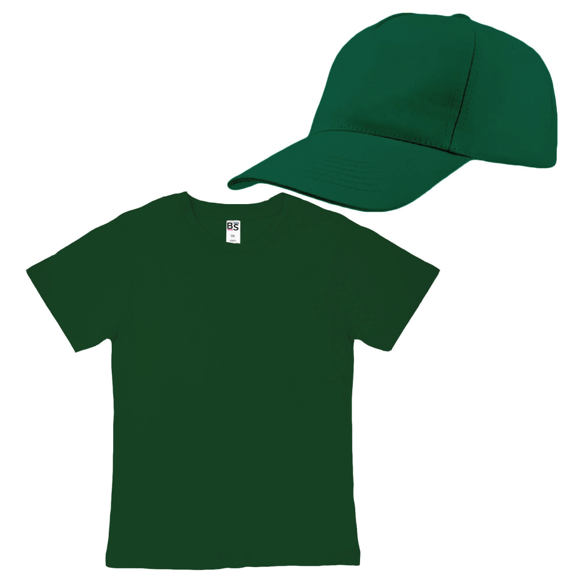 Kit bambino - T-shirt + Cappellino - 100% cotone  - 14 colori