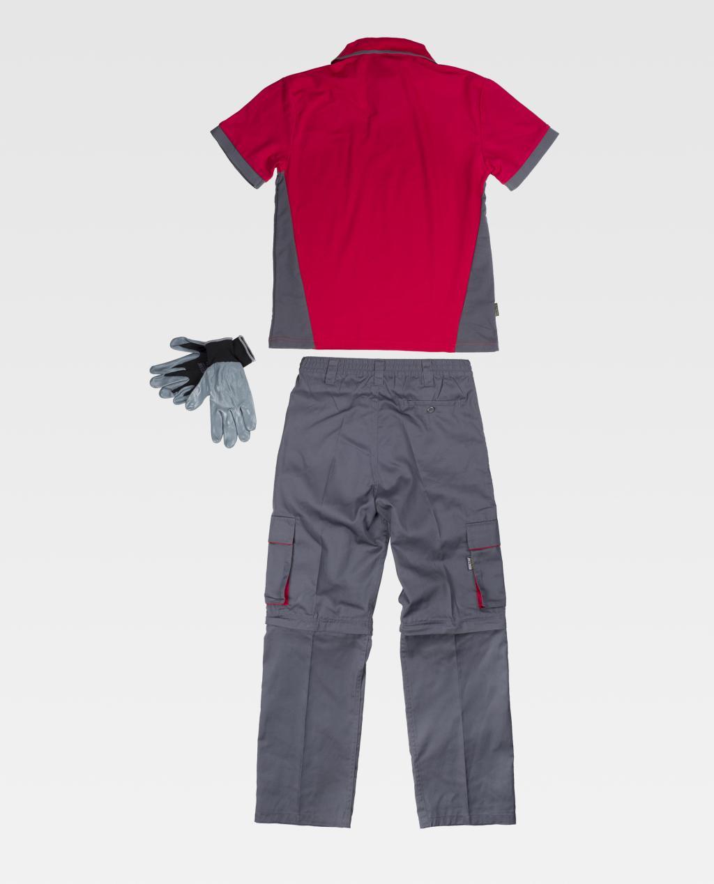 Set POLO + PANTALONI STACCABILI + GUANTI (4 colori disponibili)