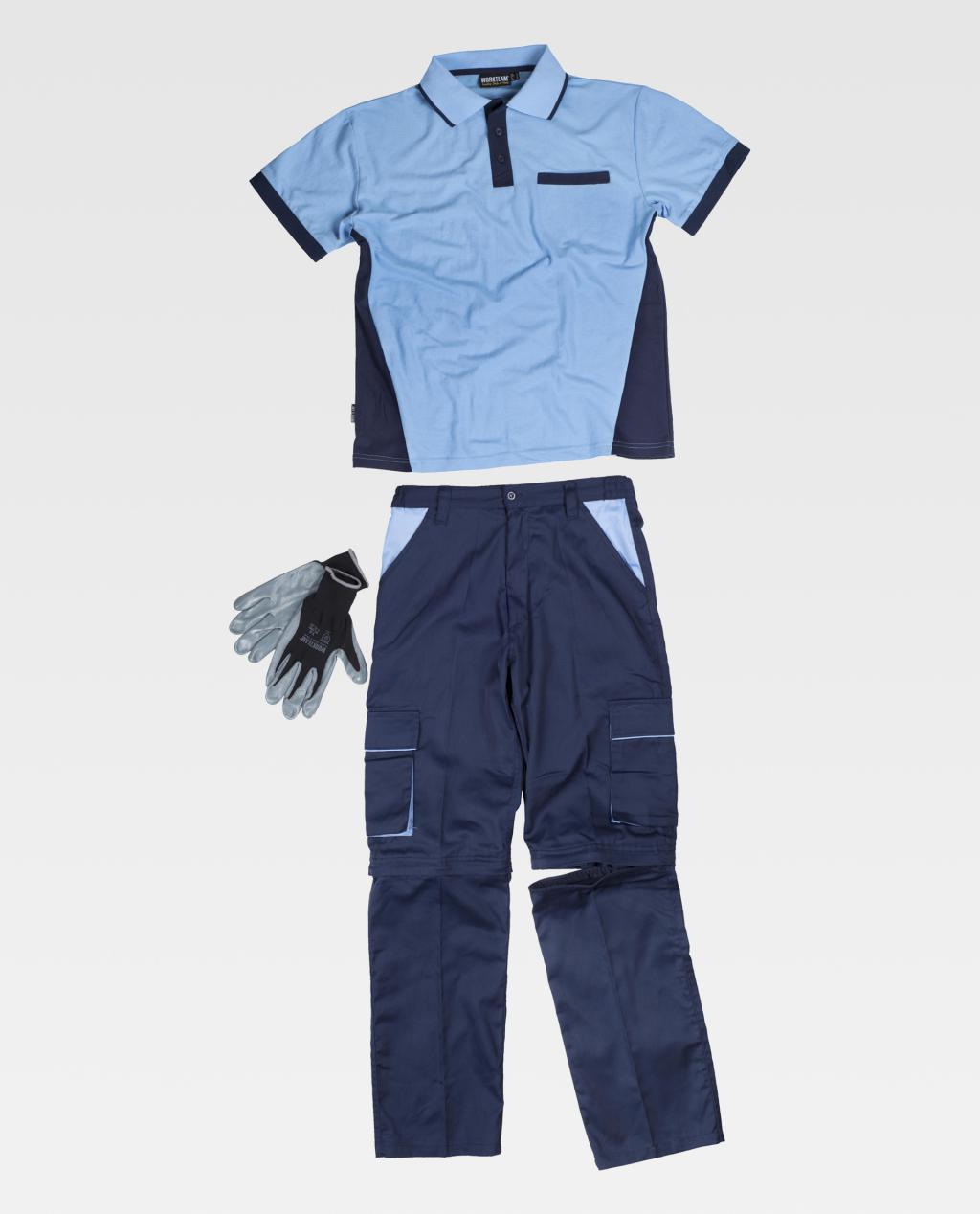 Set POLO + PANTALONI STACCABILI + GUANTI (4 colori disponibili)
