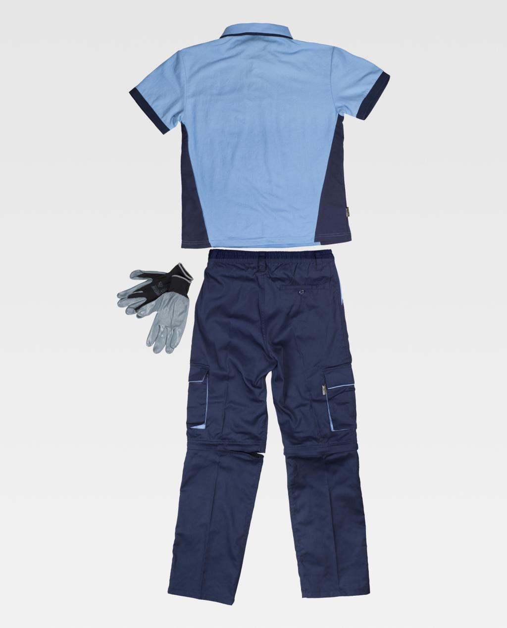 Set POLO + PANTALONI STACCABILI + GUANTI (4 colori disponibili)