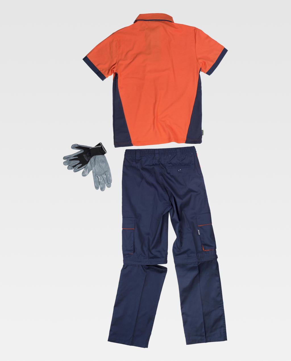 Set POLO + PANTALONI STACCABILI + GUANTI (4 colori disponibili)